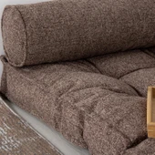 Homedius Sofa Buklet Kapitoneli Yer-Sedir Minderi  Çift Kırmızı - 8