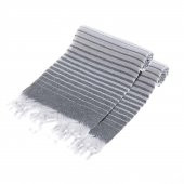 Pamuklu Peştamal Alagra Siyah 2'li Set - 1