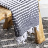 Pamuklu Peştamal Alagra Siyah 2'li Set - 2