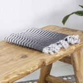 Pamuklu Peştamal Alagra Siyah 2'li Set - 3