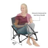 Uquip Sandy Yüksek Konforlu & Takviyeli Katlanır Plaj ve Kamp Sandalyesi - 4