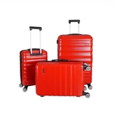 Vegmann Delphin Kırmızı 3 lü Valiz seti thumbnail 1