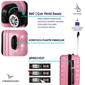 Vegmann Delphin Pembe 3 lü Valiz seti - 3