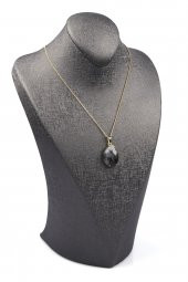 Rutilli Kuvars Doğal Taş Gold Renkli Kolye thumbnail 2