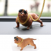 Pitbull Torpido Üstü Simülasyon Süs Köpek Kahverengi Renk - 1