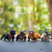 Pitbull Torpido Üstü Simülasyon Süs Köpek Kahverengi Renk - 6