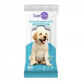 Supreme Kokusuz Hipoalerjenik Köpek Temizleme Mendili 60 lı - 1