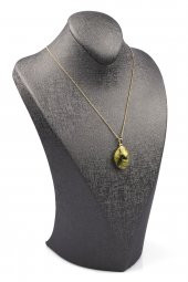 Yeşim Doğal Taş Gold Renkli Kolye thumbnail 2