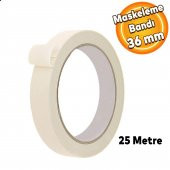 Badem10 Kağıt Bant Boya Badana Duvar Parke Leke İz Damla Yapışkan Maskeleme Bandı 36mm x 25metre thumbnail 1