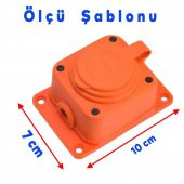 Bylion Monofaze Kauçuklu Kablo Bahçe Sıva Üstü Dış Mekan Korunaklı Priz Kapaklı Turuncu Tek Tekli thumbnail 2