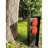 Bylion Monofaze Kauçuklu Kablo Bahçe Sıva Üstü Dış Mekan Korunaklı Priz Kapaklı Turuncu Tek Tekli thumbnail 4