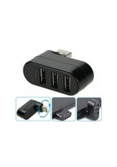 3 Port 180 Dirsek Usb Hub Çoğaltıcı Çoklayıcı Usb 2.0 Çoklama (533631937) - 3