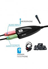 7.1 USB 12 Kanal 64 Bit 5HV2 Destekli Kablolu Audio Çevirici Harici Ses Kartı - 3