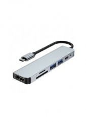 Type C To Hdmı Usb 3.0 Hub Çoklayıcı Usb-C Kart Okuyucu Kablo - 1