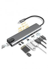 Type C To Ethernet, Hdmi, Kart Okuyucu, 2Xusb 3.0 Hub Usb C Kablo (533636150) - 4