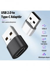 Usb To Type-C Dişi Çevirici Dönüştürücü Adaptör - 3