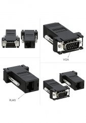 Vga Extender Rj45 To Vga Çevirici Adaptör 2 Adet - 4