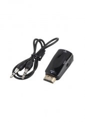 Hdmi To Vga Çevirici Dönüştürücü Adaptör 3.5Mm Ses Çıkışlı 1080P (539250731) - 2