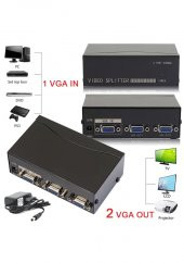 2 Port Vga Splitter Çoğaltıcı Çoklayıcı - 1