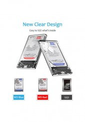 2.5 İnç Sata Usb 3.0 Harddisk Kutusu - Şeffaf - Micro Usb thumbnail 4