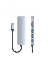 Usb Type C To 4k 30hz Hdmi Kablosu Sd Tf Kart Okuyucu Usb 3 0 Çoklayıcı Hub Çevirici Kablo - 2