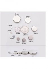 5 Adet 9x5mm Yuvarlak Güçlü Neodyum Mıknatıs - Neodim Magnet Çap 9mm , Kalınlık 5mm - 4