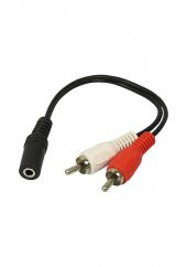 2 Rca Erkek -3 5Mm Stereo Dişi Ses Dönüştürücü - 3