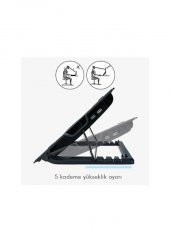 Ergostand Yükseklik Ayarlı 14 CM Fan Ledli Notebook Soğutucu - 3