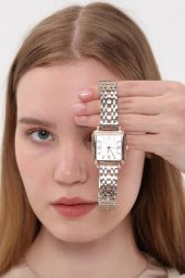 Daisy Rose-Gümüş Kordon Kare Kasa Roma Rakam Kadın Kol Saat thumbnail 6