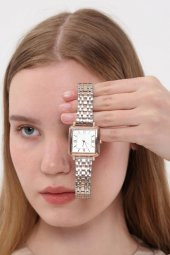 Daisy Rose-Gümüş Kordon Kare Kasa Roma Rakam Kadın Kol Saat thumbnail 7