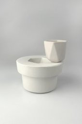 Prizma Kahve Fincanı Alçı Kalıp - 1