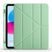 Zore Apple ile uyumlu iPad 10.9 2022 (10.Nesil) Kılıf Tri Folding Kalem Bölmeli Standlı Kılıf - 1