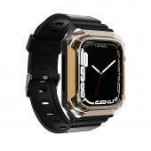 Apple Watch 40mm KRD-88 Sert PC Kasa Koruyuculu Silikon Kordon - 1