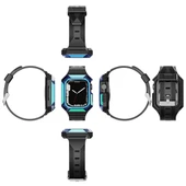 Zore Apple ile uyumlu Watch 7 41mm KRD-88 Sert PC Kasa Koruyuculu Silikon Kordon - 4
