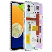 Zore Galaxy ile uyumlu A04 Kılıf Airbag Kenarlı Renkli Desenli Silikon Elegans Kapak - 9