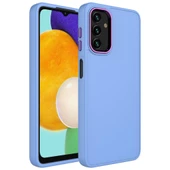 Zore Galaxy ile uyumlu A04S Kılıf Metal Çerçeve ve Buton Tasarımlı Silikon Luna Kapak - 4