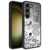 Zore Galaxy ile uyumlu S23 Plus Kılıf Aynalı Desenli Kamera Korumalı Parlak Mirror Kapak - 7