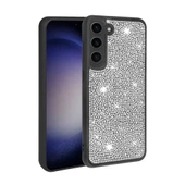 Zore Galaxy ile uyumlu S23 Plus Kılıf Parlak Taşlı Tasarım Ston Kapak - 6