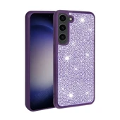Zore Galaxy ile uyumlu S23 Plus Kılıf Parlak Taşlı Tasarım Ston Kapak - 2