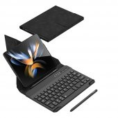 Galaxy Z Fold 4 Kılıf Standlı Klavyeli Kalem Bölmeli Kıpta Klavyeli Kılıf - 1