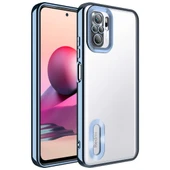 Zore Xiaomi ile uyumlu Redmi Note 10S Kılıf Kamera Korumalı Logo Gösteren Omega Kapak - 6