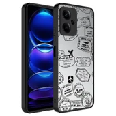 Zore Xiaomi ile uyumlu Redmi Note 12 5G Kılıf Aynalı Desenli Kamera Korumalı Parlak Mirror Kapak - 7