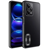 Zore Xiaomi ile uyumlu Redmi Note 12 5G Kılıf Kamera Korumalı Logo Gösteren Omega Kapak - 4