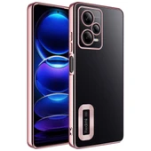 Zore Xiaomi ile uyumlu Redmi Note 12 5G Kılıf Kamera Korumalı Logo Gösteren Omega Kapak - 5