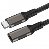 Extension USB3.2 Type-C PD Uzatma Kablosu 100W 20Gbps 4K60Hz 3 Metre - 1