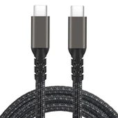 Zore 2.Jenerasyon Type-C to Type-C USB3.2 PD Data Kablosu 100W 20Gbps 4K@60Hz 0.2 Metre - 4