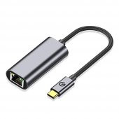 QG04 Type-C to RJ45 Ethernet Dönüştürücü Kablo 1024Mbps 22cm - 1