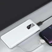 Zore PW-05 Hızlı Şarj Led Göstergeli Micro Lightning Type-C Kablolu Taşınabilir Powerbank 10000mAh - 2