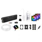 THERMALTAKE  pacific c360 ddc argb 3x120mm fanli, soft tube, custom sivi sogutma kiti am4, lga2066 - 1