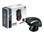 MSI  GG CLUTCH GM51 LIGHTWEIGHT WIRELESS GAMING MOUSE MAX 26000 DPI OPTIK SENSOR 7KEY WITH WHEEL RGB LED MYSTIC LIGHT KABLOSUZ OYUNCU FARESI - 4